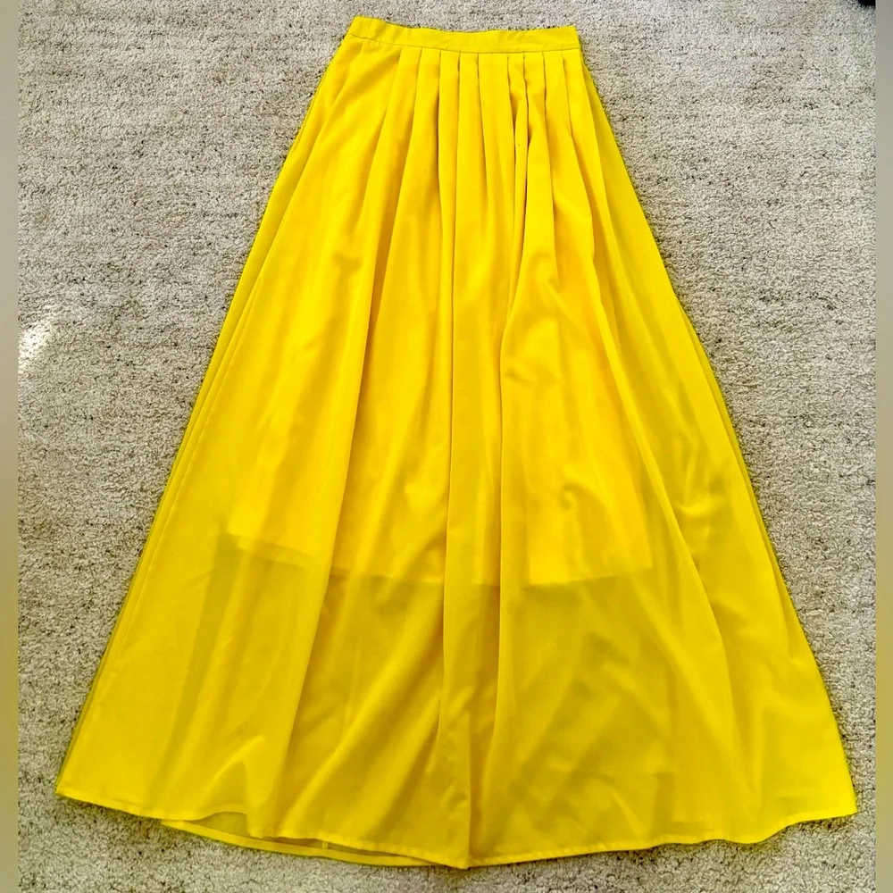 Yellow Maxi Skirt - Picture 1 of 6